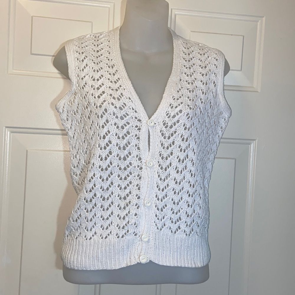 Vintage Handmade Crochet Top Size Approximately M